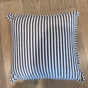 Pottery Barn blue/white stripe throw pillows